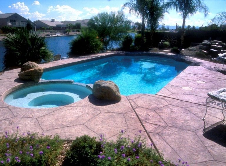 Stamped Concrete pool surround